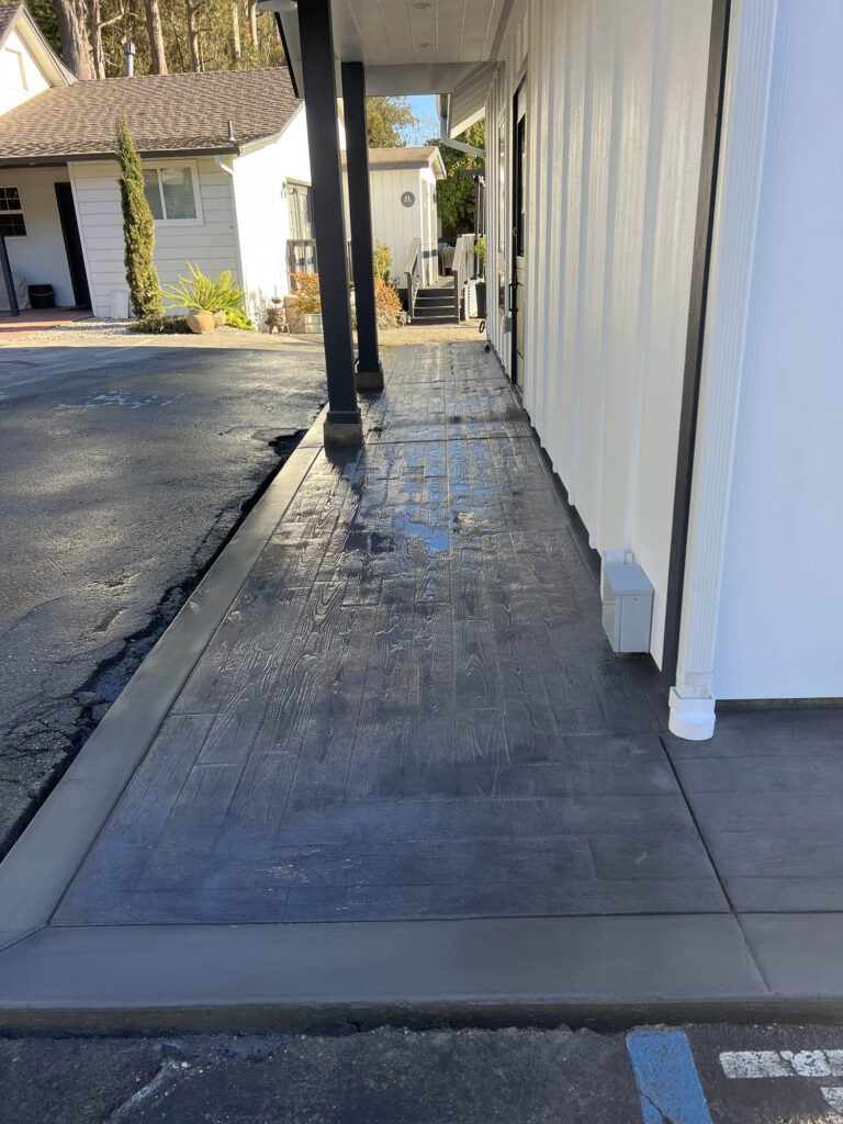 Tasting Room - Stamped Concrete